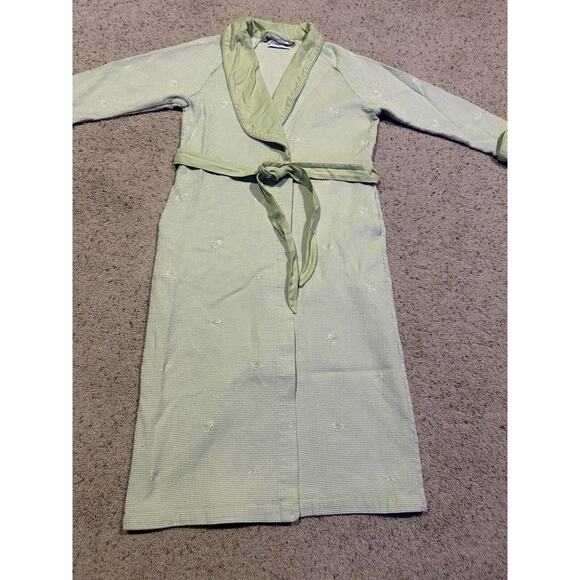 Le Jacquard Francais XS/S? BATHROBE Cotton Waffle Knit SPRING GREEN FRANCE V24 - Picture 9 of 16